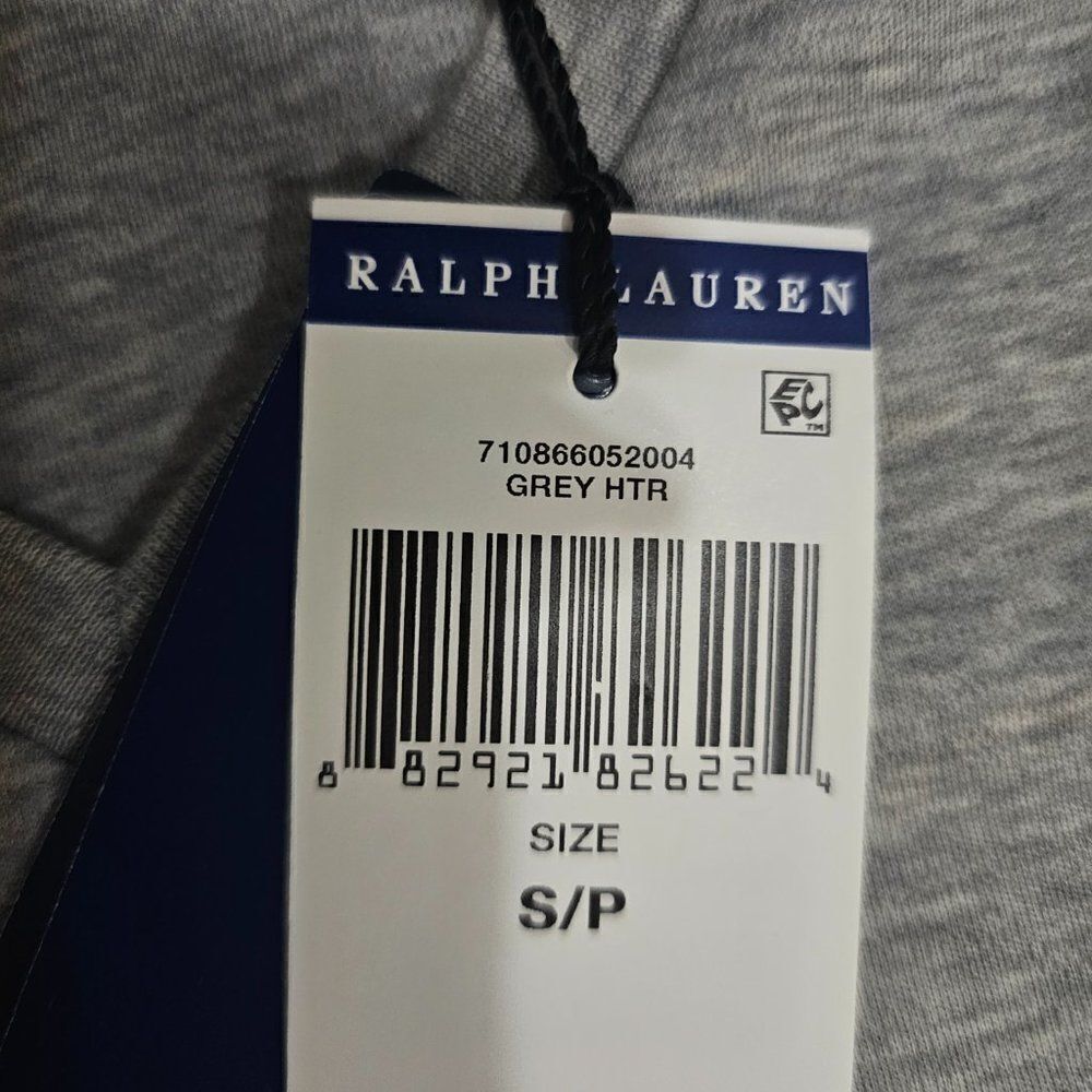 Polo Ralph Lauren Men's Grey Heather Custom Slim Fit V-Neck T-Shirt Size Small - Picture 8 of 8